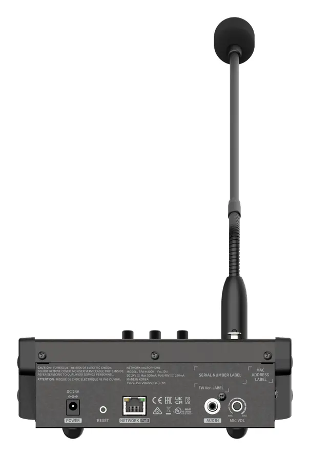 Hanwha Vision SPA-M2000 IP Mikrofon — görsel 5