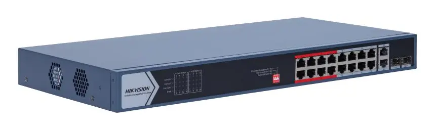 Hikvision DS-3E0318P-E(D) 16 Port PoE Switch — görsel 3