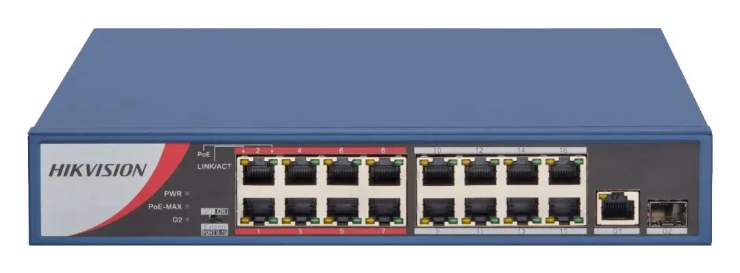 Hikvision DS-3E0318P-E/M 16 Port PoE Switch
