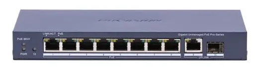 Hikvision DS-3E0510P-E(B) 8 Port Gigabit PoE Switch