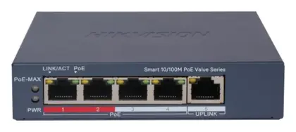 Hikvision DS-3E1105P-EI/M-V2 4 Port Fast Ethernet Smart PoE Switch