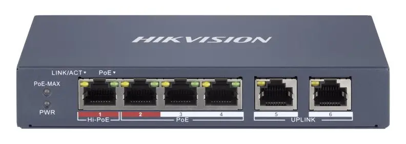 Hikvision DS-3E1106HP-EI 4 Port Fast Ethernet Smart PoE Switch