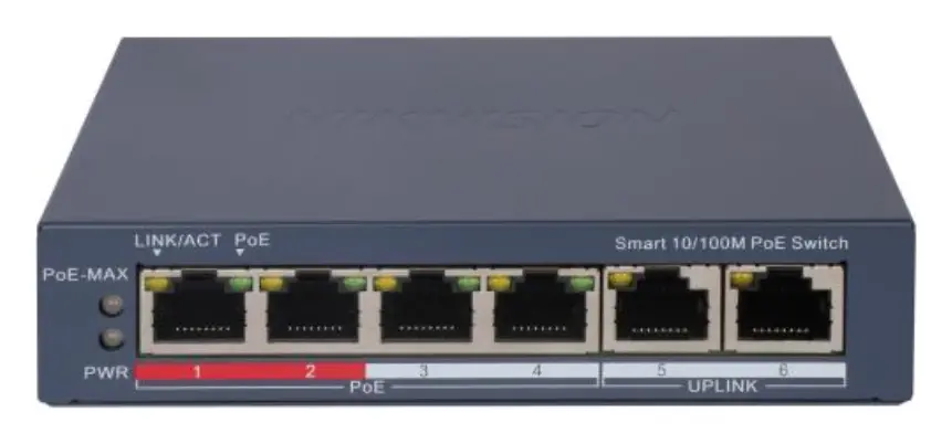 Hikvision DS-3E1106P-EI 4 Port Fast Ethernet Smart PoE Switch