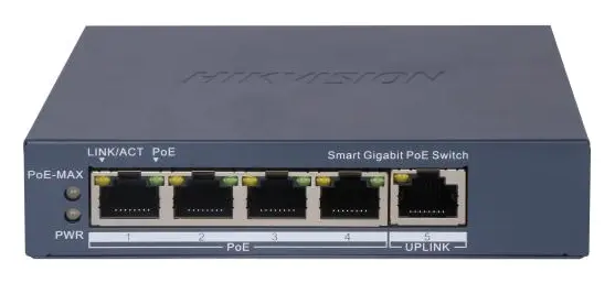 Hikvision DS-3E1505P-EI 4 Port Gigabit Smart PoE Switch