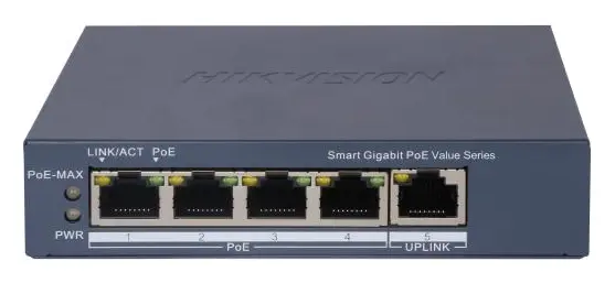 Hikvision DS-3E1505P-EI/M(C) 4 Port Gigabit PoE Switch