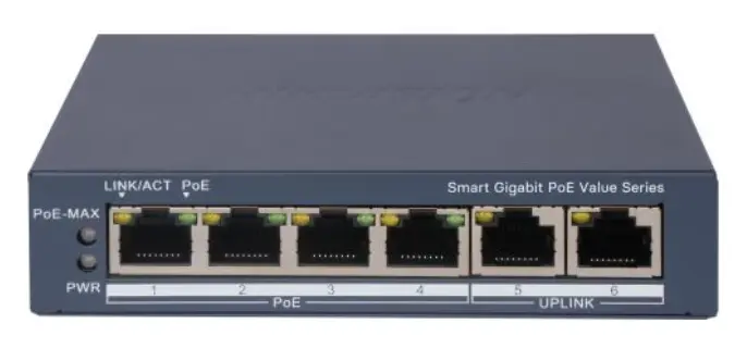 Hikvision DS-3E1506P-EI/M 4 Port Gigabit Smart PoE Switch