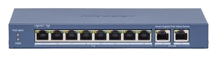Hikvision DS-3E1510P-EI/M(C) 8 Port Gigabit PoE Switch