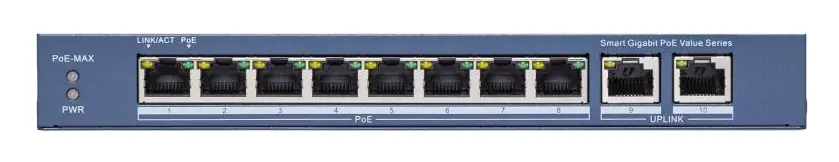 Hikvision DS-3E1510P-EI/M(C) 8 Port Gigabit PoE Switch — görsel 2