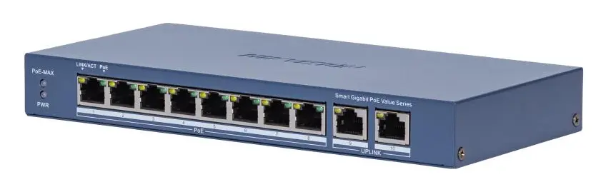Hikvision DS-3E1510P-EI/M(C) 8 Port Gigabit PoE Switch — görsel 5