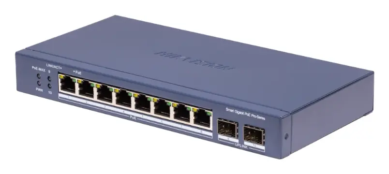 Hikvision DS-3E1510P-SI-8P2F 8 Port Gigabit Smart PoE Switch