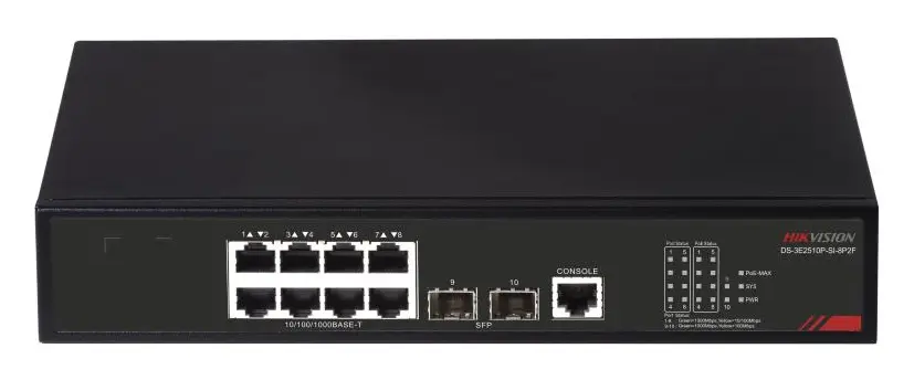 Hikvision DS-3E2510P-SI-8P2F 10 Port PoE Switch
