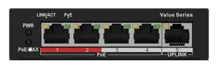 HiLook NS-0105P-35(B) 4 Port PoE Switch — görsel 2