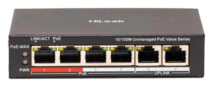HiLook NS-0106P-45(B) 4 Port PoE Switch