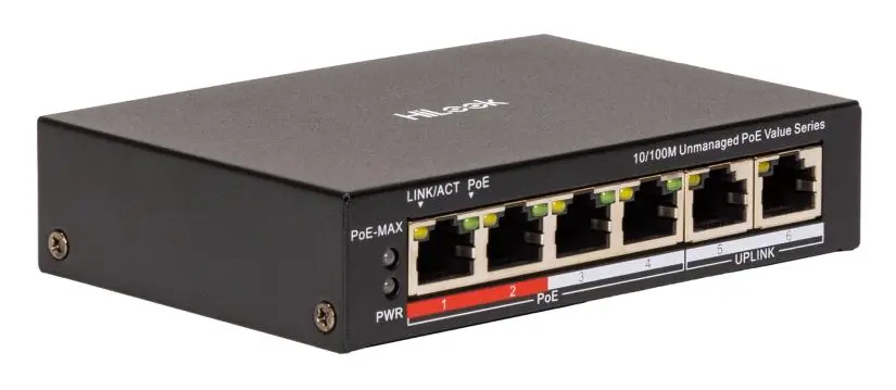 HiLook NS-0106P-45(B) 4 Port PoE Switch — görsel 3