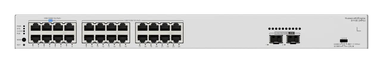 Huawei S110E-24P2J 24 Port Gigabit PoE+ PoE Switch