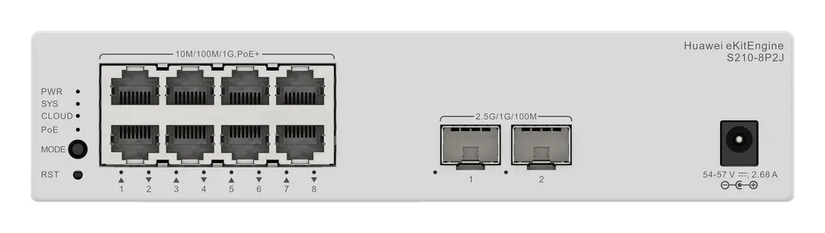 Huawei S210-8P2J 8 Port Gigabit PoE+ PoE Switch