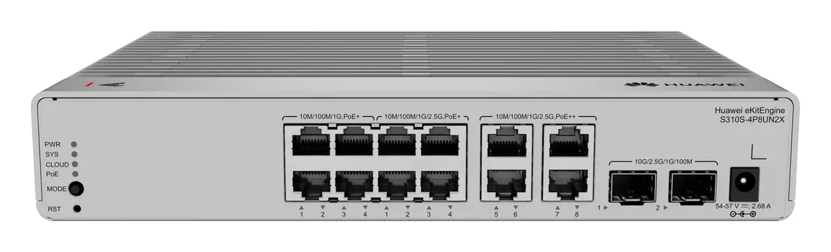 Huawei S310S-4P8UN2X 4 Port Gigabit 2x10G SFP+ PoE++ PoE Switch — görsel 4