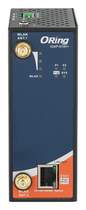 ORing IGAP-610H+ WIFI4 Kablosuz AP ve 1GE, PoE P.D Endüstriyel Access Point — görsel 2