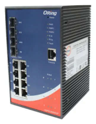 ORing IGPS-9084GP 8GE PoE + 4G SFP Ethernet Switch, IEEE 802.3af/at Endüstriyel Yönetilebilir PoE Switch