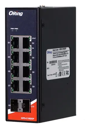ORing IGPS-C1082GP 8GE PoE + 2G SFP Cost-effective Ethernet Switch, IEEE 802.3af/at Endüstriyel Yönetilemez PoE Switch