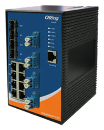 ORing IGS-9084GP-FB2-SS-LC 8GE + 4G SFP Ethernet Switch, Single-mode LC Fiber bypass Endüstriyel Yönetilebilir Switch