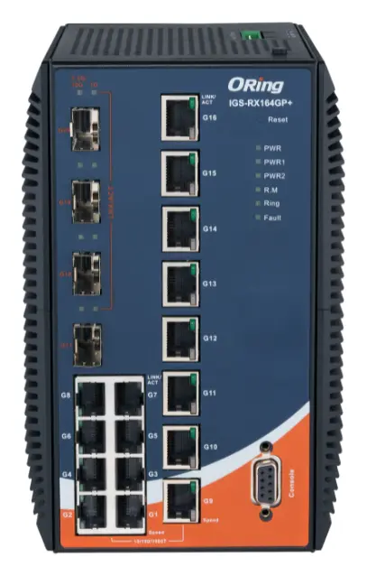 ORing IGS-RX164GP+ 16GE + 4 10G L3 Endüstriyel Yönetilebilir Switch — görsel 2