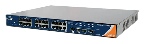 ORing RGPS-92222GCP-NP-LP 22GE PoE + 2G Combo PoE + 2G SFP Cyber-hardened L2 Ethernet Switch, IEEE 802.3af/at Endüstriyel Yönetilebilir PoE Switch