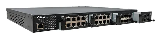 ORing RGS-P9000-LV IEC 61850-3 Modular Cyber-hardened Yönetilebilir L2 Ethernet Switch, 4 Slots, Dual 24/48VDC IEC 61850-3 Trafo Merkezi Switch