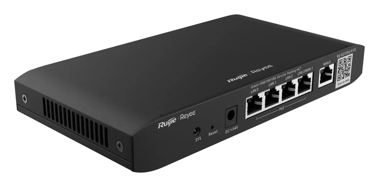 Reyee RG-EG105G-P-V3 5 Port Gigabit PoE+ Bulut Yönetimli Router görsel 2