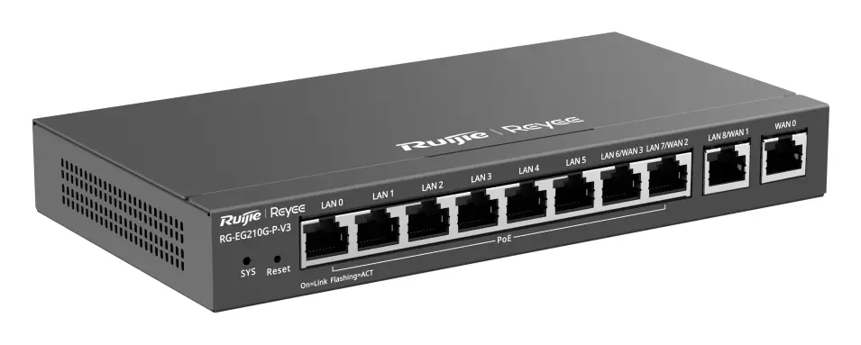 Reyee RG-EG210G-P-V3 10 Port Gigabit PoE+ Bulut Yönetimli Router görsel 2