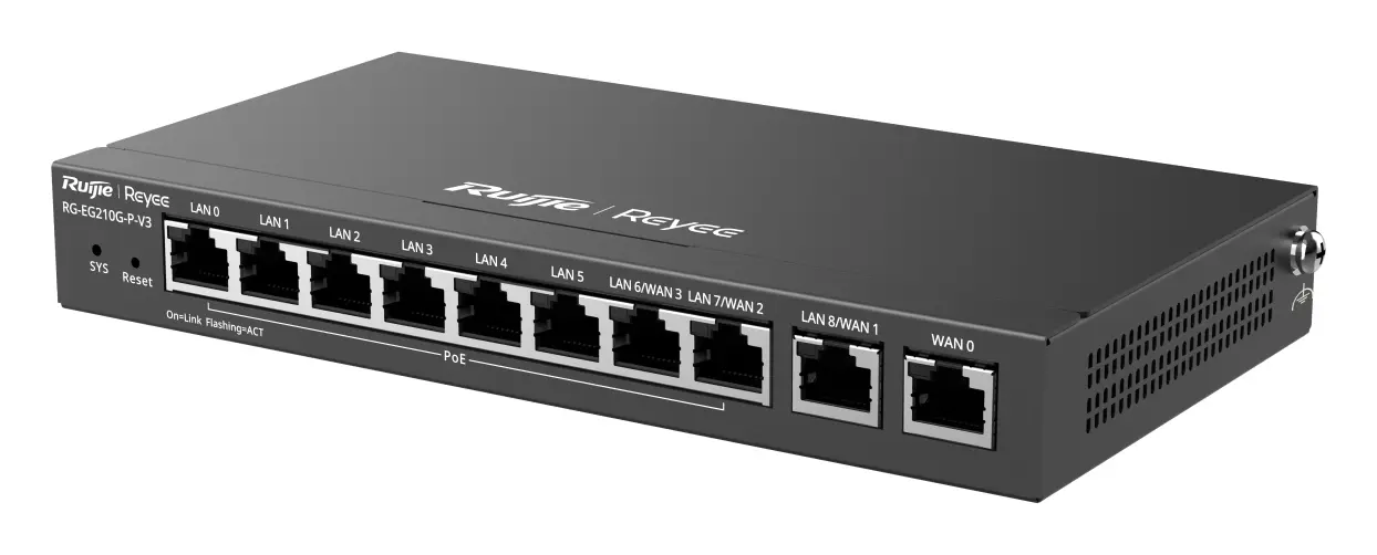 Reyee RG-EG210G-P-V3 10 Port Gigabit PoE+ Bulut Yönetimli Router görsel 3