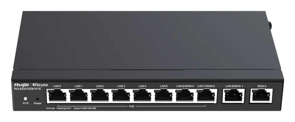 Reyee RG-EG310GH-P-E 10 Port PoE Bulut Yönetimli Router görsel 2