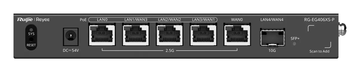 Reyee RG-EG406XS-P 5 Port PoE+ Bulut Yönetimli Router görsel 2