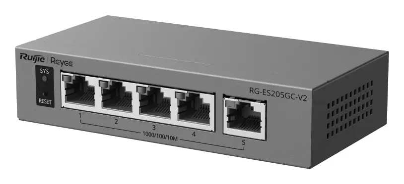 Reyee RG-ES205GC-V2 5 Port Gigabit Akıllı Yönetilebilir Switch — görsel 3