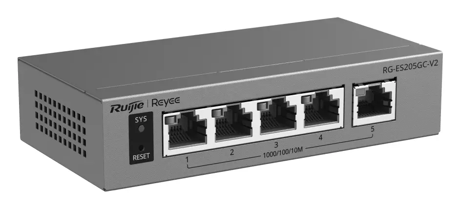 Reyee RG-ES205GC-V2 5 Port Gigabit Akıllı Yönetilebilir Switch — görsel 4