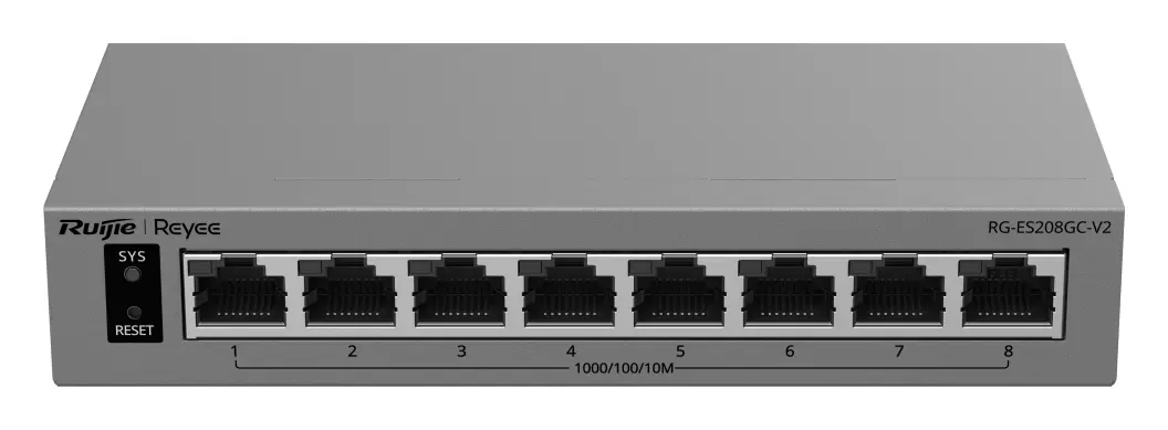 Reyee RG-ES208GC-V2 8 Port Gigabit Akıllı Yönetilebilir Switch görsel 2