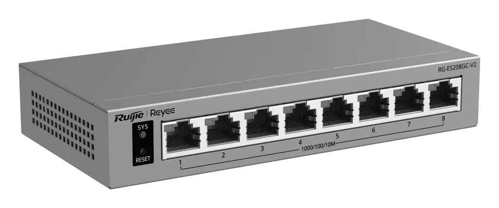 Reyee RG-ES208GC-V2 8 Port Gigabit Akıllı Yönetilebilir Switch görsel 3
