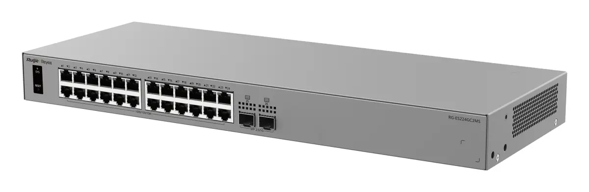 Reyee RG-ES224GC2MS 24 Port Gigabit 2×2.5G SFP Akıllı Yönetilebilir Switch — görsel 3