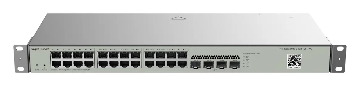 Reyee RG-NBS3100-24GT4SFP-V2 24 Port Gigabit 4×SFP Yönetilebilir Switch