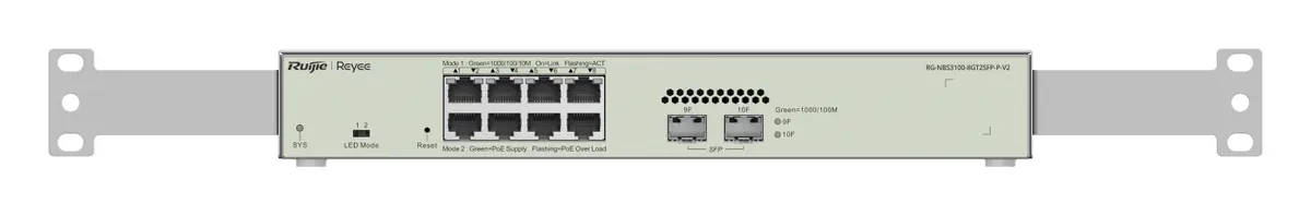Reyee RG-NBS3100-8GT2SFP-P-V2 8 Port Gigabit PoE+ 2×SFP Yönetilebilir Switch