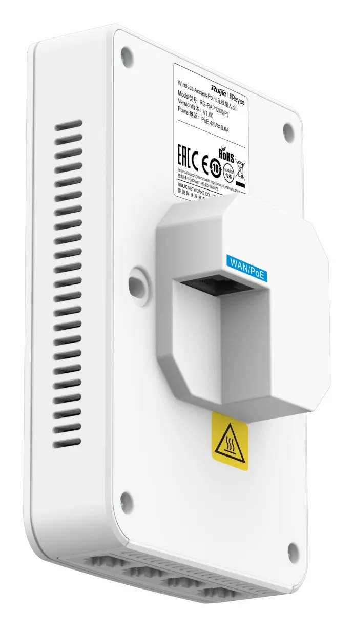 Reyee RG-RAP1200(P) Wi-Fi 5 Çift Bant Duvar Tipi Access Point görsel 4
