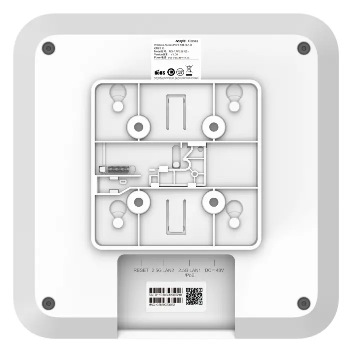 Reyee RG-RAP2260(H) Wi-Fi 6 AX6000 Çift Bant Tavan Tipi Access Point görsel 4
