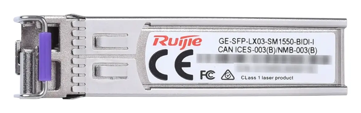 Ruijie GE-SFP-LX03-SM1550-BIDI-I 1000BASE-LX BiDi 1550/1310nm 3km Single Mode SFP Optik Modül