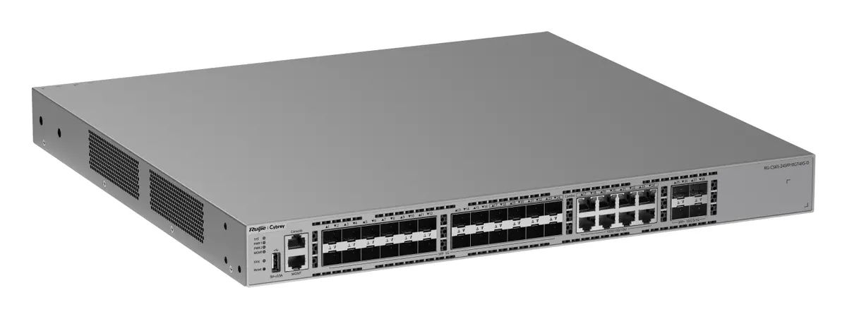 Ruijie RG-CS65-24SFP/8GT4XS-D 24 Port Gigabit SFP 4×10G SFP+ L3 Yönetilebilir Switch görsel 3
