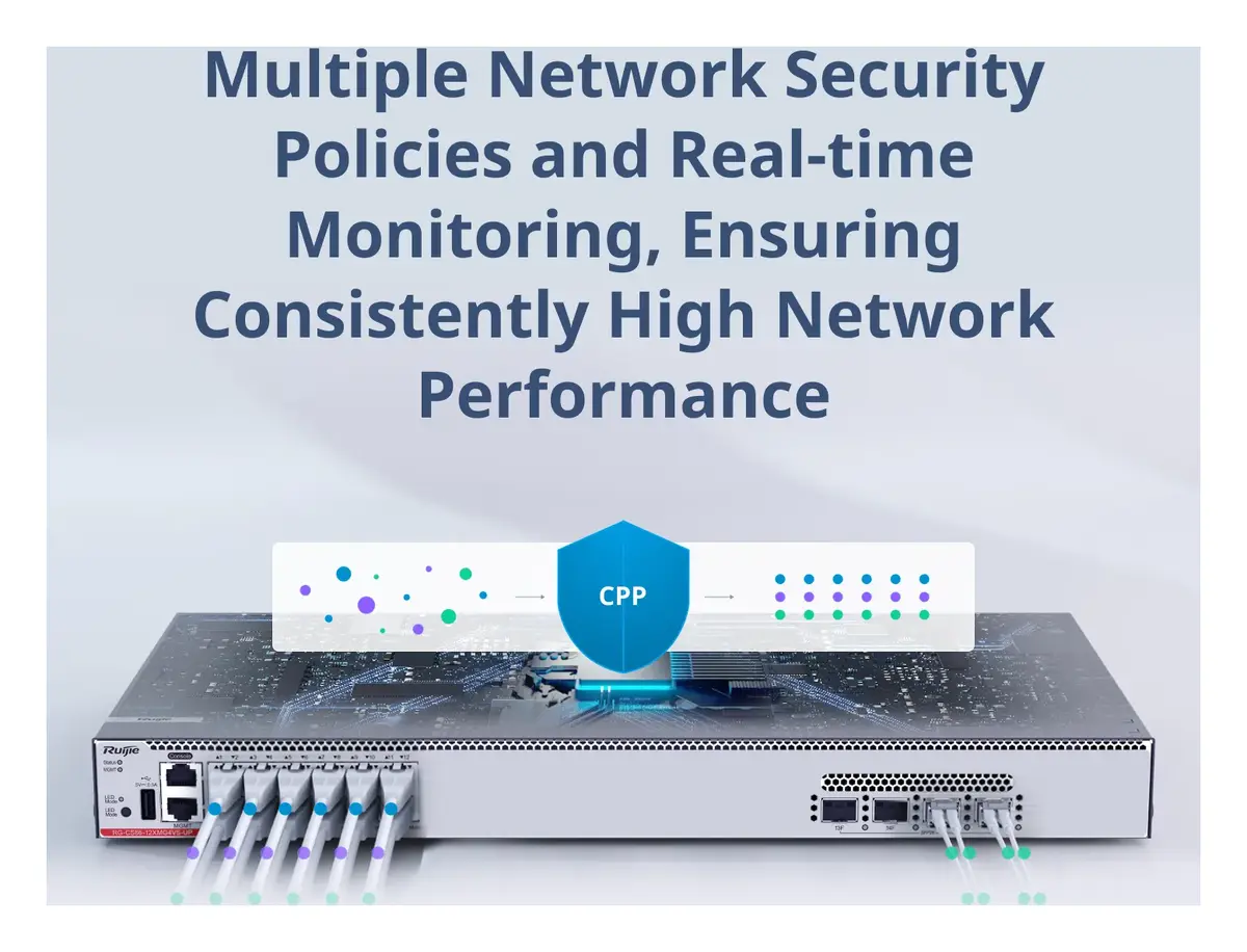 Ruijie RG-CS86-12XMG4VS-UP 12 Port 10G PoE++ 4×25G SFP28 Yönetilebilir Switch görsel 4