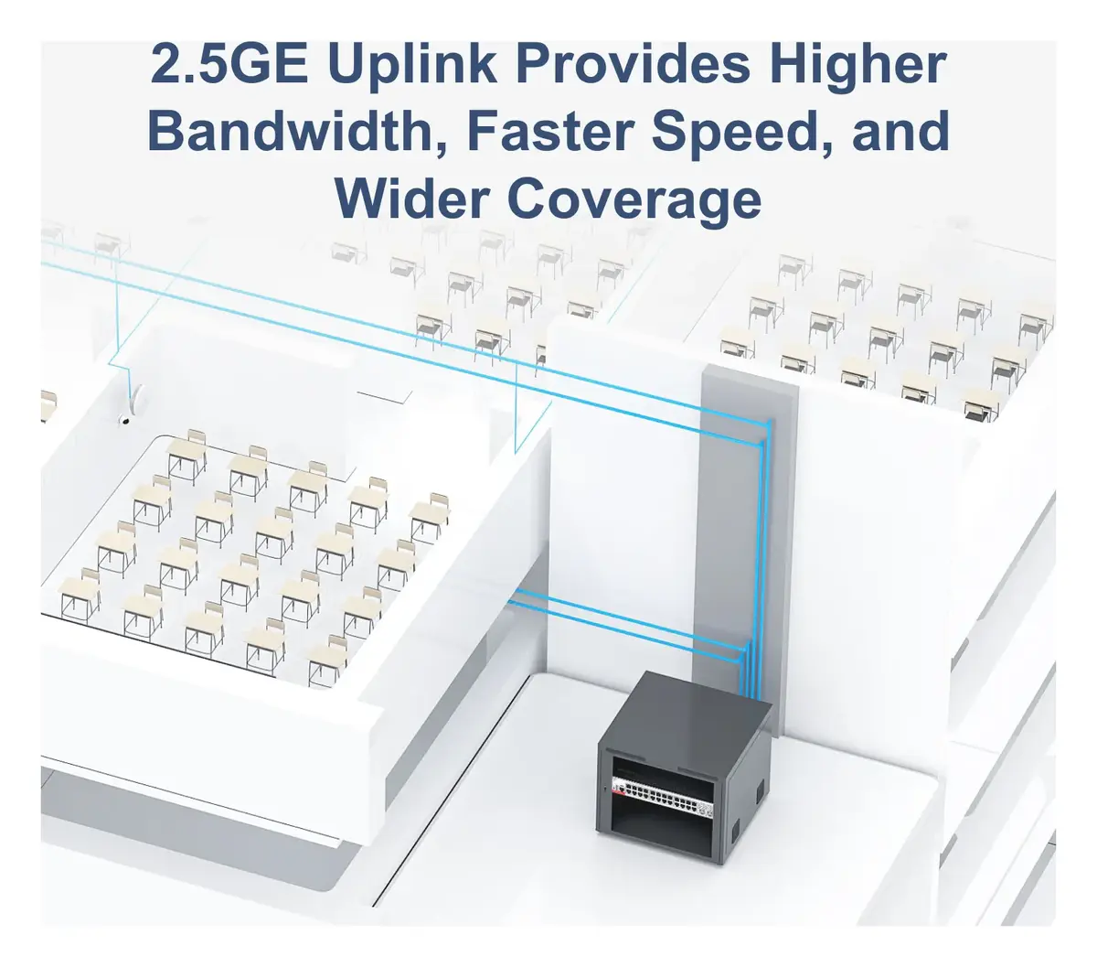 Ruijie RG-S5000-24GT4MS-P-E 24 Port Gigabit PoE+ 4×2.5G SFP L2+ Yönetilebilir Switch görsel 2