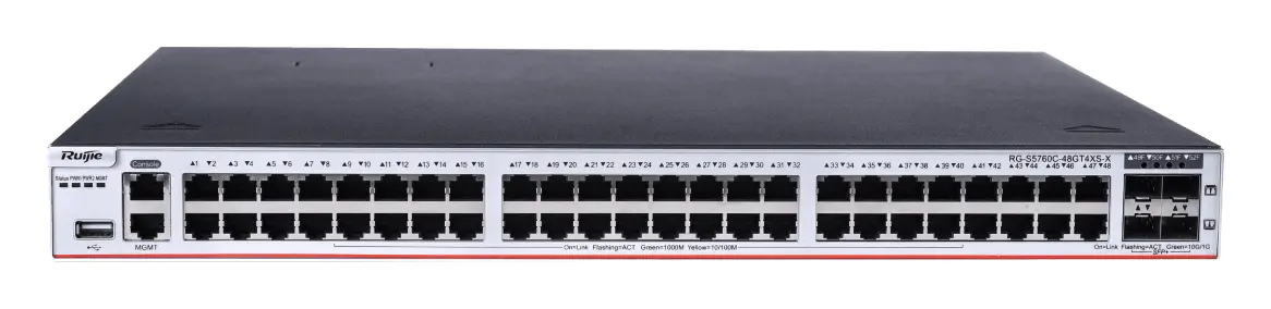 Ruijie RG-S5760C-48GT4XS-X 48 Port Gigabit 4×10G SFP+ L3 Yönetilebilir Switch