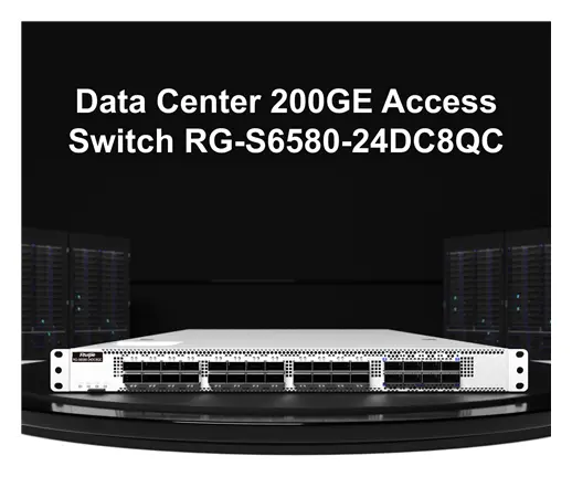 Ruijie RG-S6580-24DC8QC 24 Port 200G QSFP56 8×400G QSFP-DD Veri Merkezi Switch görsel 2