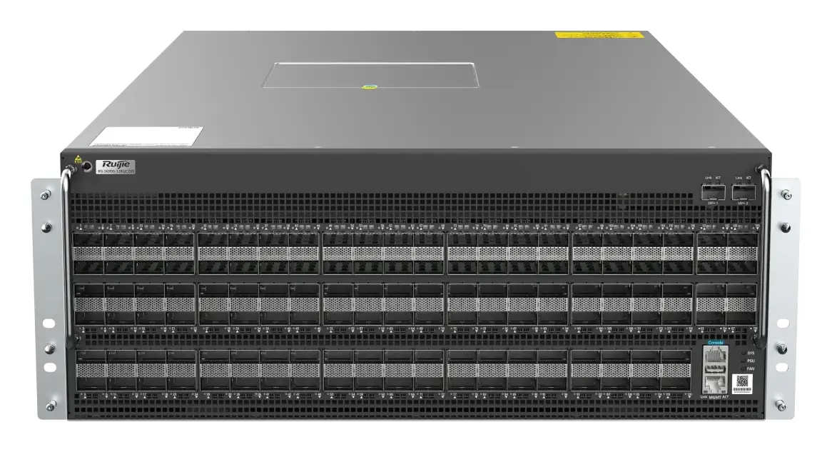 Ruijie RG-S6990-128QC2XS 128 Port 400G QSFP-DD 2×10G SFP+ Veri Merkezi Switch
