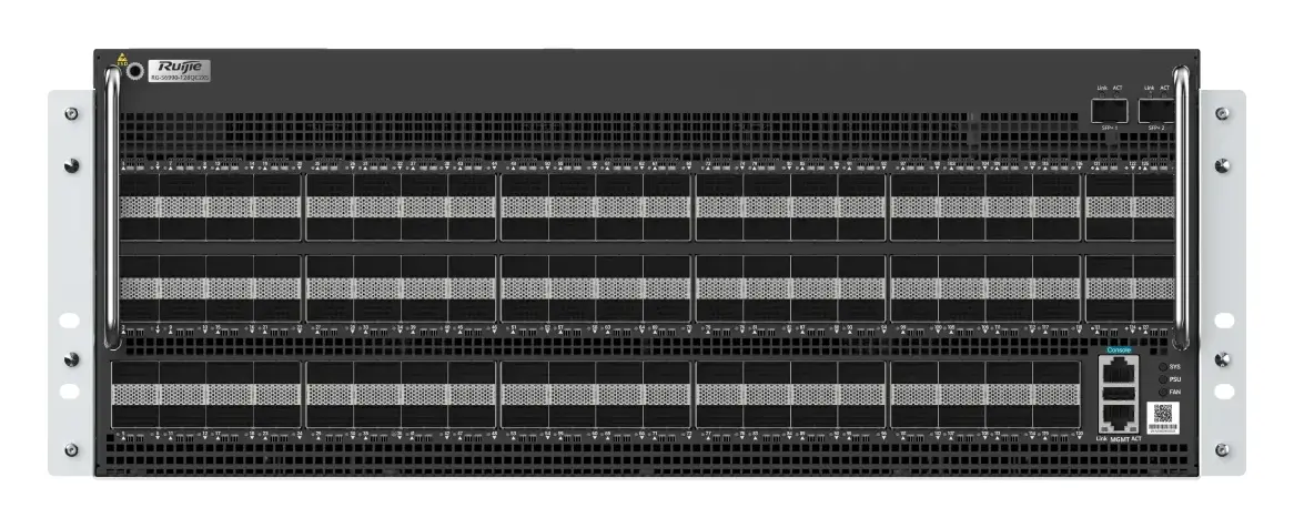 Ruijie RG-S6990-128QC2XS 128 Port 400G QSFP-DD 2×10G SFP+ Veri Merkezi Switch görsel 3